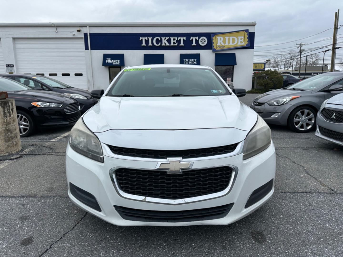 2015 WHITE Chevrolet Malibu LS (1G11B5SL1FU) with an 2.5L L4 DOHC 16V engine, 6-Speed Automatic transmission, located at 1254 Manheim Pike, Lancaster, PA, 17601, (717) 393-9133, 40.062870, -76.323273 - Photo#1